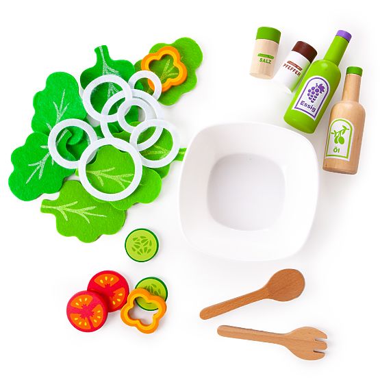 Drvena salata sa zdjelom