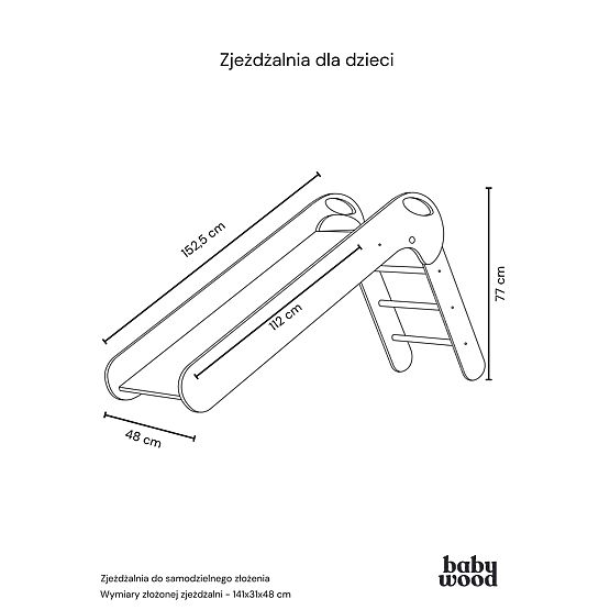 Drveni tobogan - sklopivi