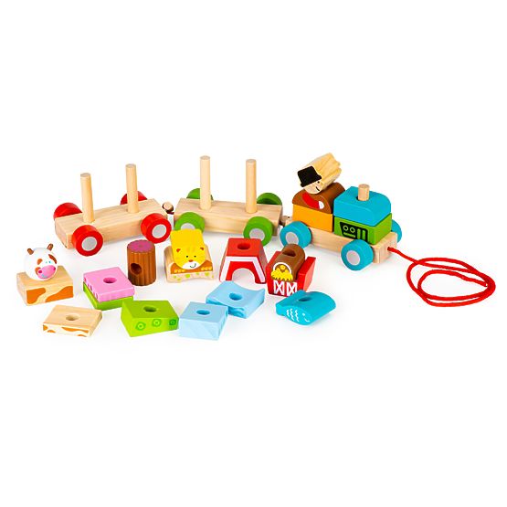 Drveni vlak sa životinjama