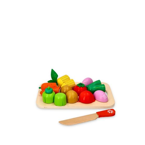 Drveno povrće s daskom za rezanje