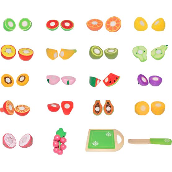 Drveno voće za rezanje 20 komada ECOTOYS