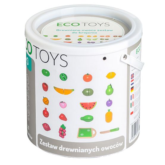 Drveno voće za rezanje 20 komada ECOTOYS