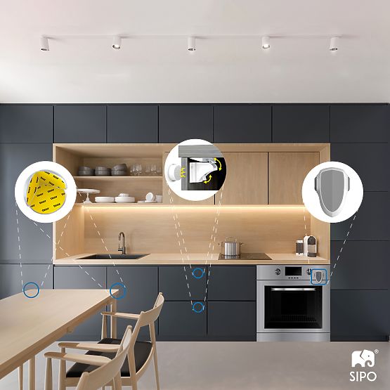 DZIV Magnetne brave za ormare i ladice - 4 kom