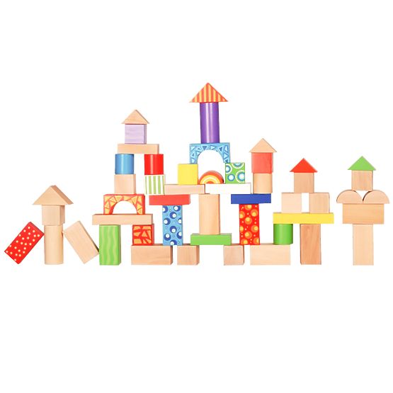 Ecotoys drvene kocke - 100 kom