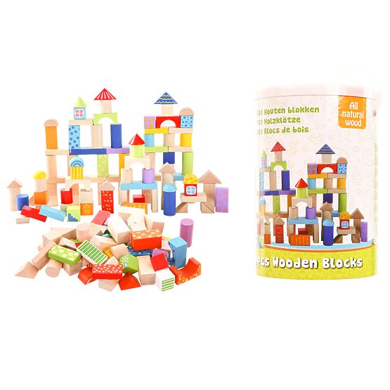 Ecotoys drvene kocke - 100 kom