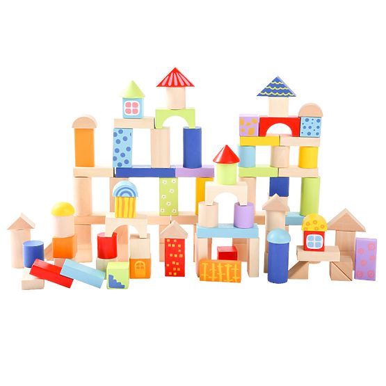 Ecotoys drvene kocke - 100 kom