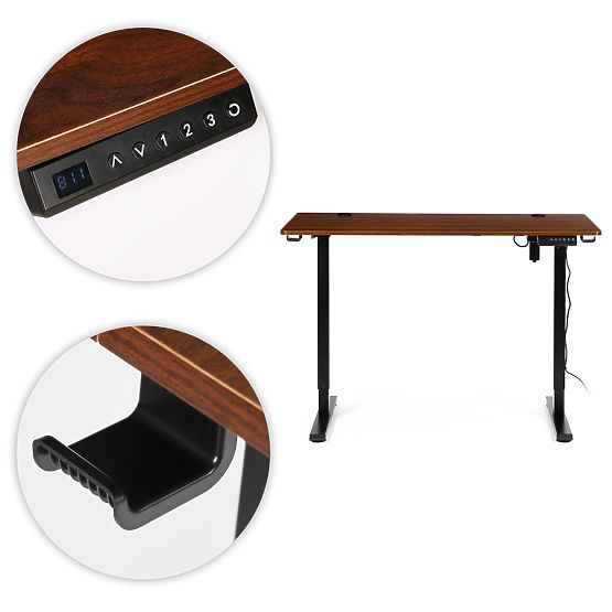 Električno podesivi stol 120x60 cm, visina podesiva 72-117 cm ModernHome