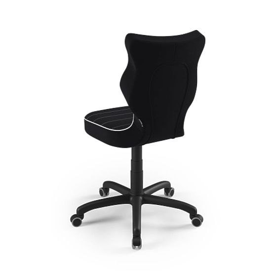 Ergonomska stolica za pisaći stol prilagođena visini 146-176,5 cm - crna