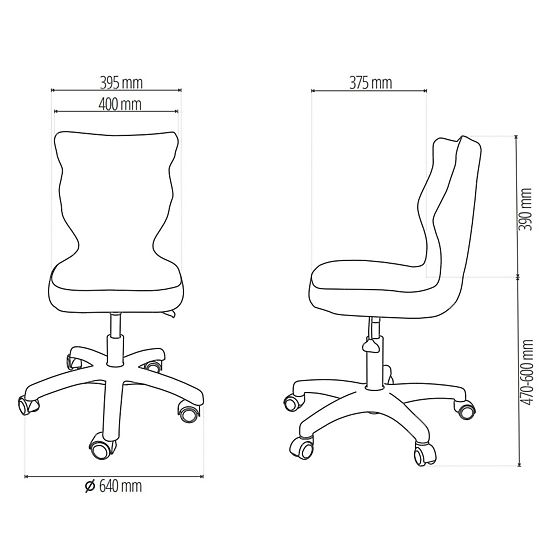 Ergonomska stolica za pisaći stol prilagođena visini 146-176,5 cm - mornarsko plava