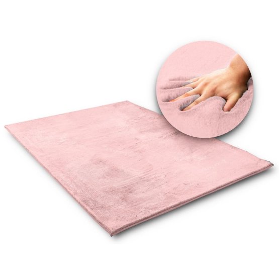 Zečja svila tepih - ružičasta