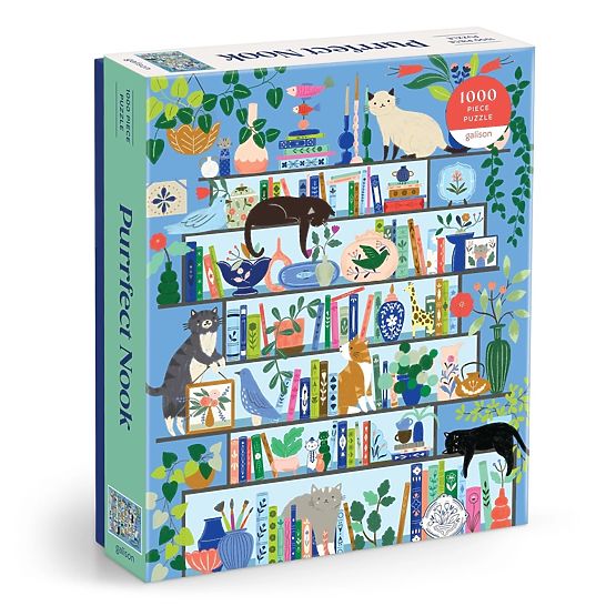Galison Puzzle Mačja knjižnica 1000 dijelova