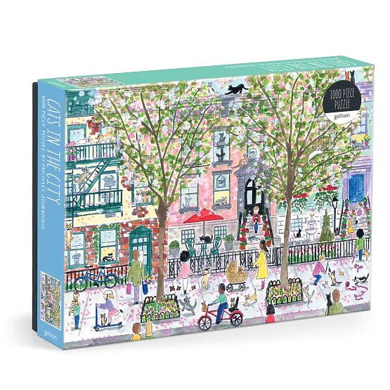 Galison Puzzle Mačke u gradu Michael Storrings 1000 komada
