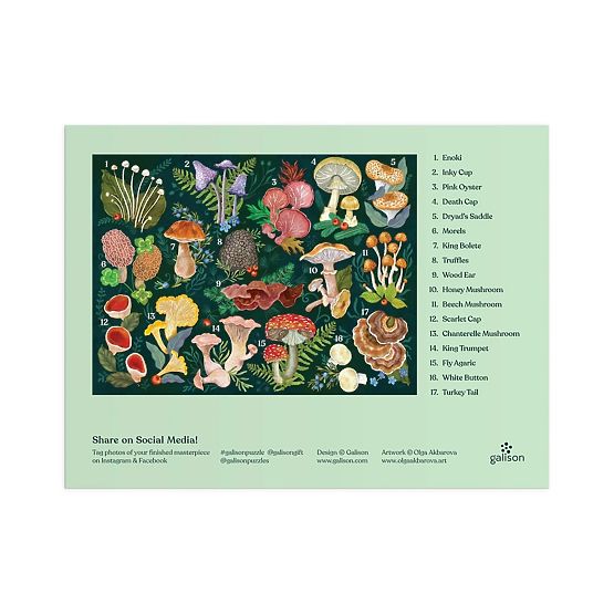 Galison Puzzle Svijet gljiva 1000 dijelova