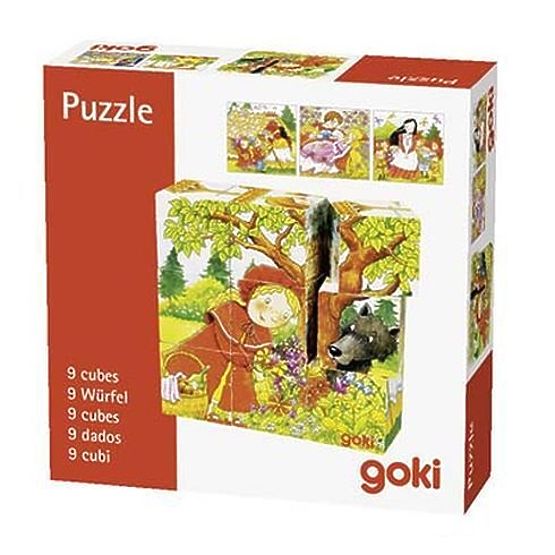 Goki Drvene kocke Bajke 9 kom