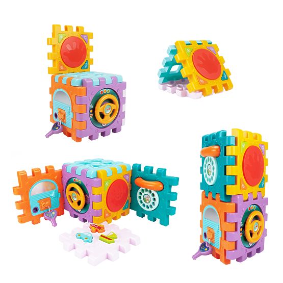 Interaktivna edukativna kocka s razvrstavanjem i zvukovima 6u1