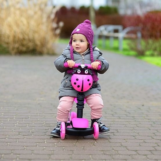 Izbacivač za bebe i skuter Bubamara - ružičasta