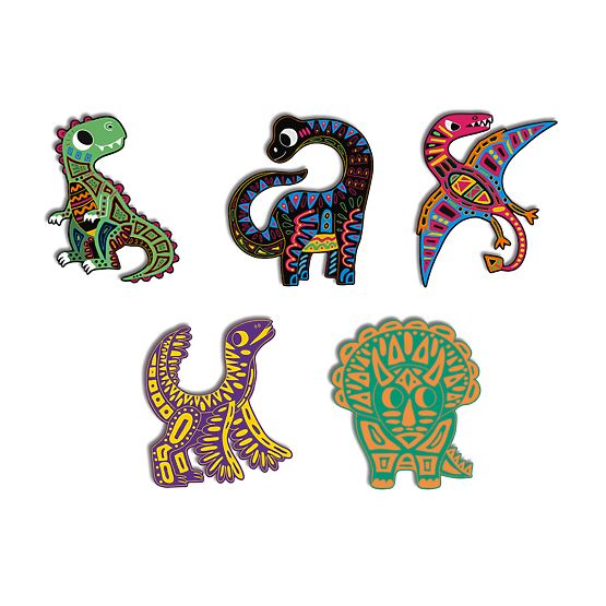 Janod slike za grebanje Dinosauri Atelier Set Mini 5+