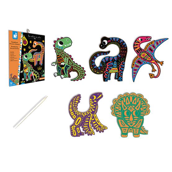 Janod slike za grebanje Dinosauri Atelier Set Mini 5+
