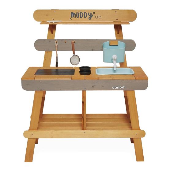 Janod Vanjska dječja drvena kuhinja Muddy Lab