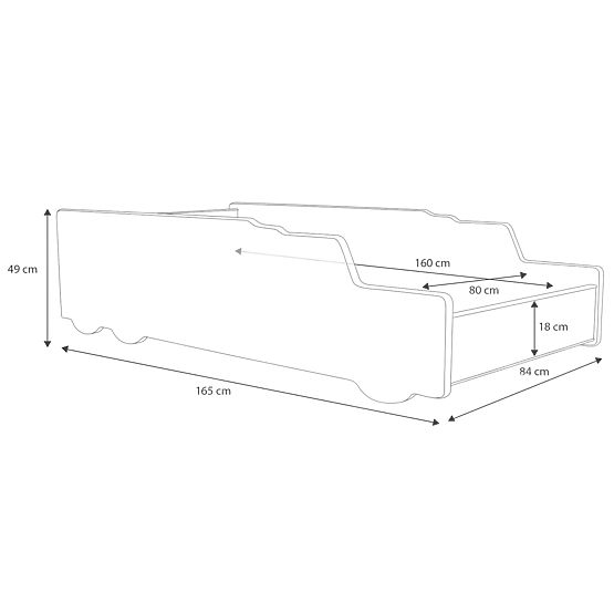 Jednokrevetni krevet Mikser 160x80 s madracem