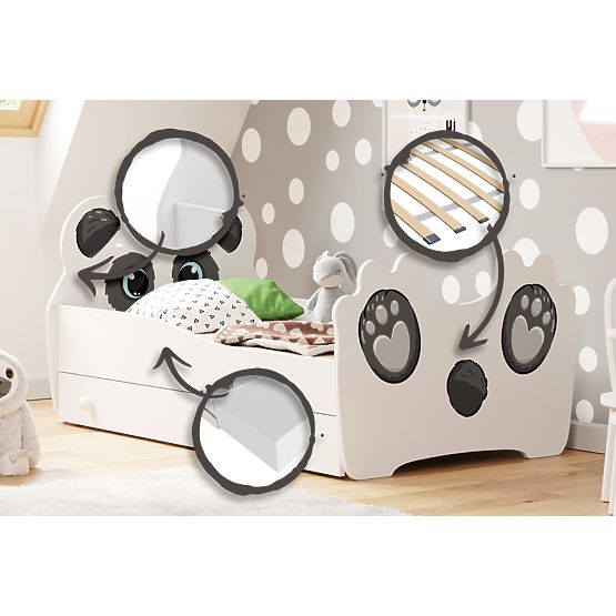 Jednokrevetni krevet Panda 160x80 s ladicom