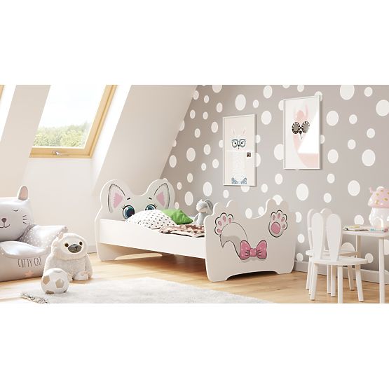 Jednokrevetni krevet Pink Cat 160x80 s madracem