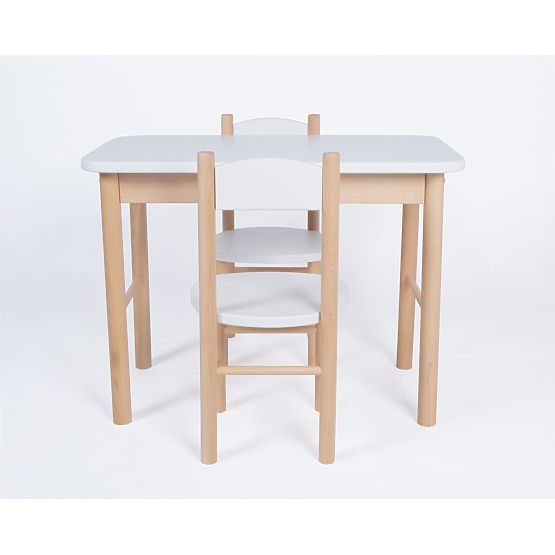 Set stola i stolica Simple - bijeli