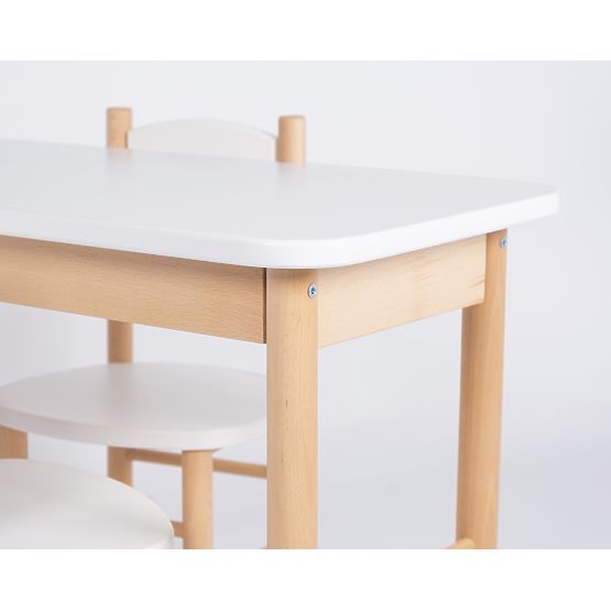Set stola i stolica Simple - bijeli