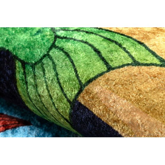 JUNIOR 51594.801 okrugli tepih s ribama, ocean za djecu protuklizni - plavi