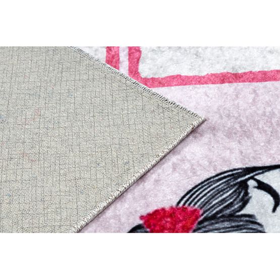 JUNIOR 51828.802 dječji tepih za pranje, balerina, protuklizni - ružičasti