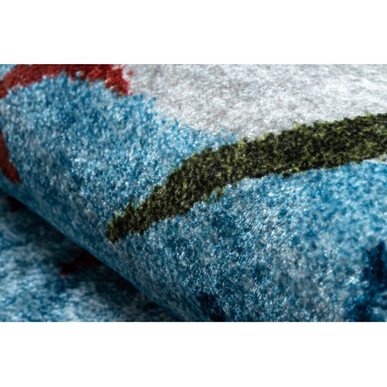 JUNIOR 51858.802 dječji tepih za pranje Životinje, Afrika, protuklizni - siva