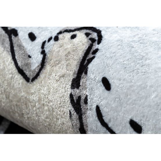 JUNIOR 51974.802 dječji tepih Medvjedi, životinje za djecu protuklizni - siva