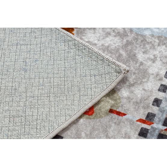 JUNIOR 51986.803 prostirka za pranje Pruga, lokomotiva za djecu protuklizna - siva