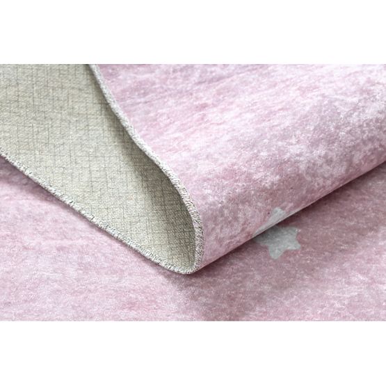 JUNIOR 52063.802 dječji tepih za pranje Duga, oblaci protiv klizanja - ružičasti