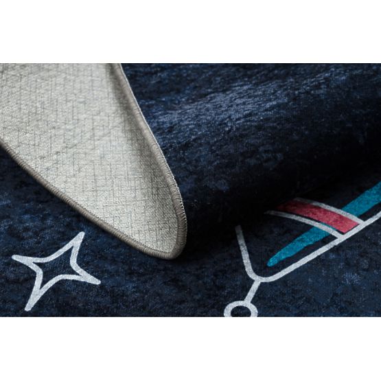 JUNIOR 52069.801 dječji prostirka za pranje Svemirska raketa protuklizna - crna