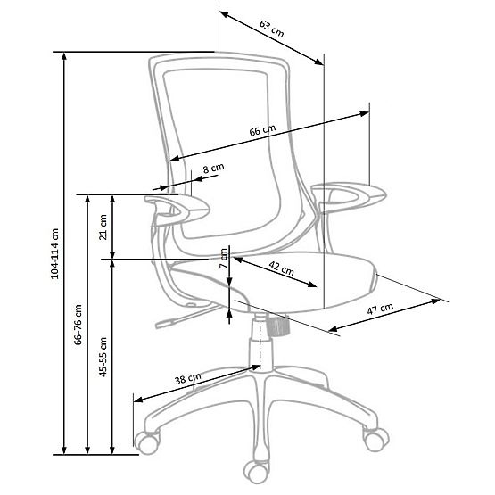 Kancelářská židle Igor - světle-šedá