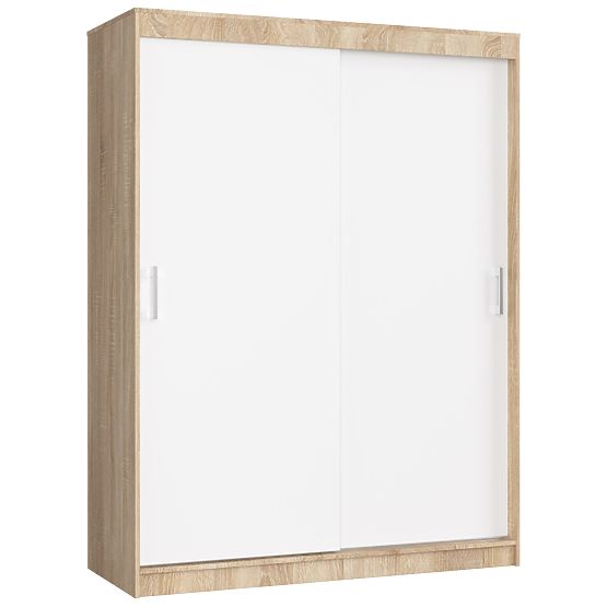 KLIZNI ORMAR 150 cm CLP MONO SONOMA/BIJELA