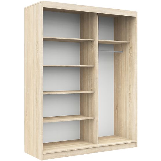 KLIZNI ORMAR 150cm CLP SONOMA / BIJELA