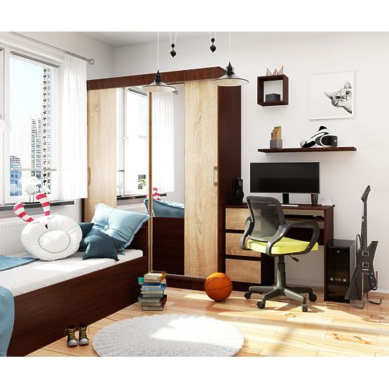 KLIZNI ORMAR 150cm CLP WENGE / SONOMA