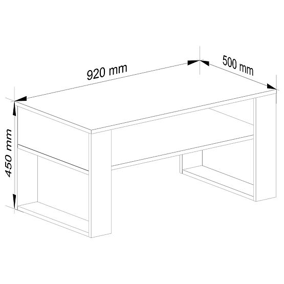 KLUB STOL DOMI HRAST ARTISAN / CRNA