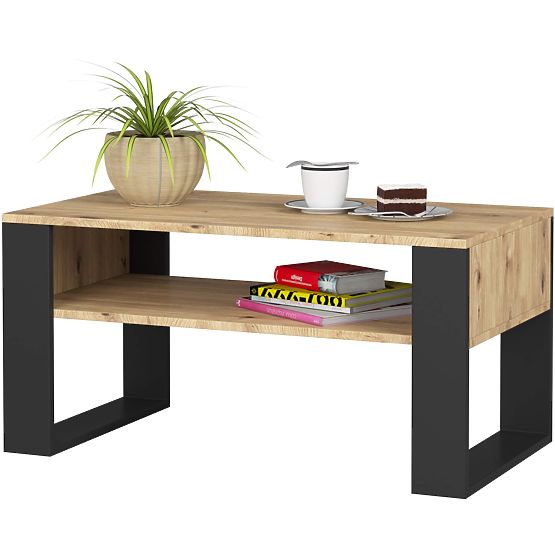 KLUB STOL DOMI HRAST ARTISAN / CRNA