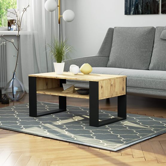KLUB STOL DOMI HRAST ARTISAN / CRNA