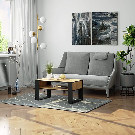 KLUB STOL DOMI HRAST CRAFT / CRNI