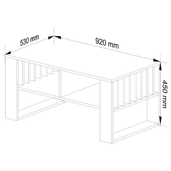 KLUBSKI STOL ROCKFORD HRAST SONOMA / BIJELI