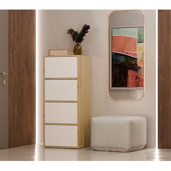 Komoda ALMA Prednja BIJELA Korpus HRAST ARTISAN