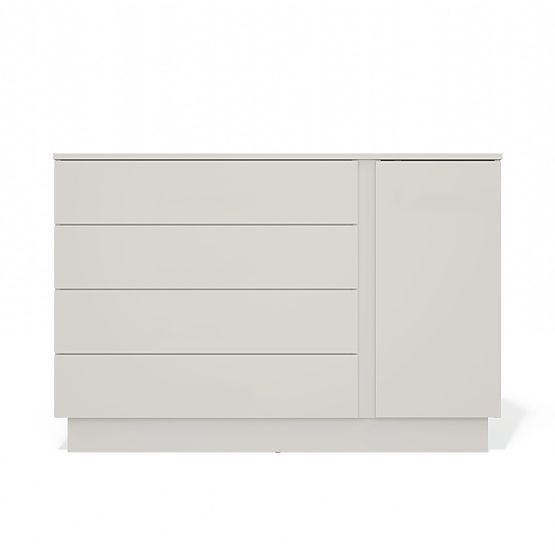 Komoda AMBER 1D4S Ormarić 1 Vrata 4 Ladice za Spavaću Sobu Dnevni Boravak KAŠMIR Bež