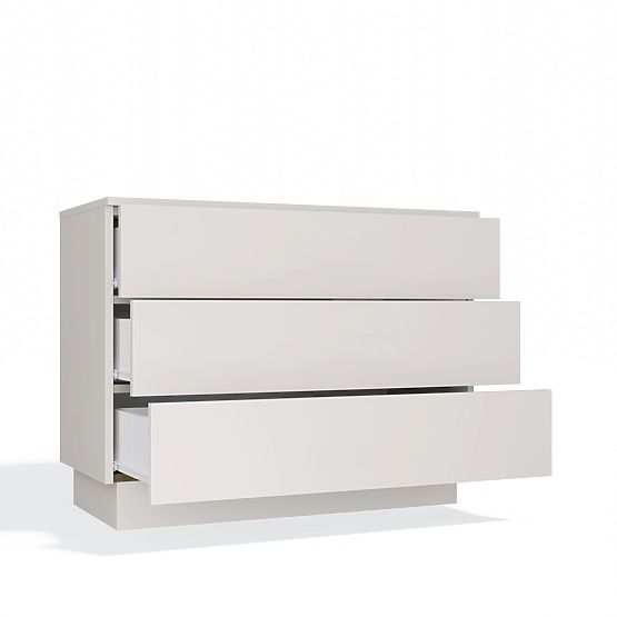 Komoda AMBER 3S Ormarić s 3 Ladice za Spavaću Soba Dnevni Boravak KAŠMIR Bež