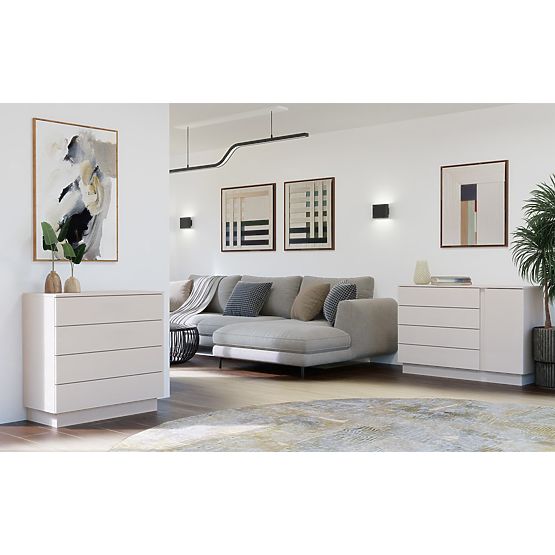 Komoda AMBER 4S Ormarić s 4 Ladice za Spavaću Sobu i Dnevni Boravak KAŠMIR Bež