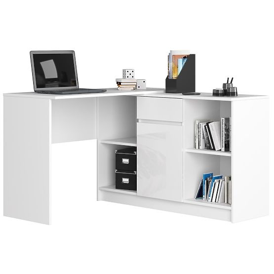 KOMODA B-17 120 cm 1 LADICA 1 VRATA PK BIJELA / BIJELI SJAJ