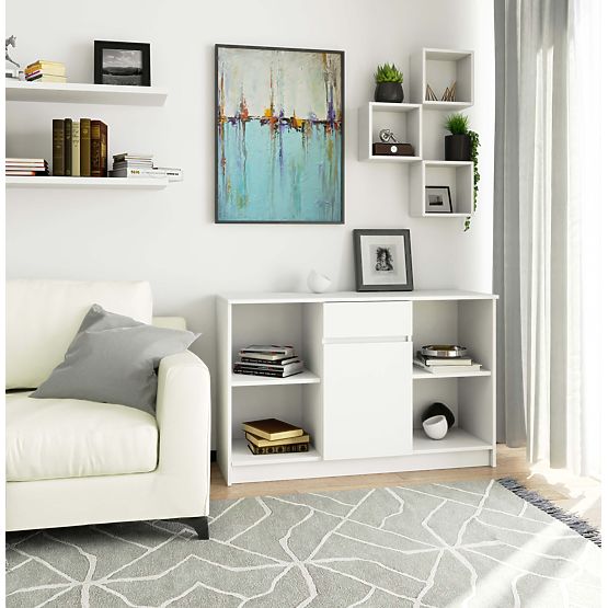 KOMODA B-17 120 cm 1 LADICA 1 VRATA PK BIJELA